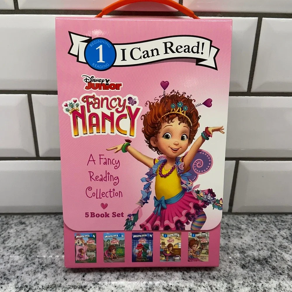 New Disney Junior Kids Fancy Nancy 5 Book Set Pink I Can Read Level 1 Collection